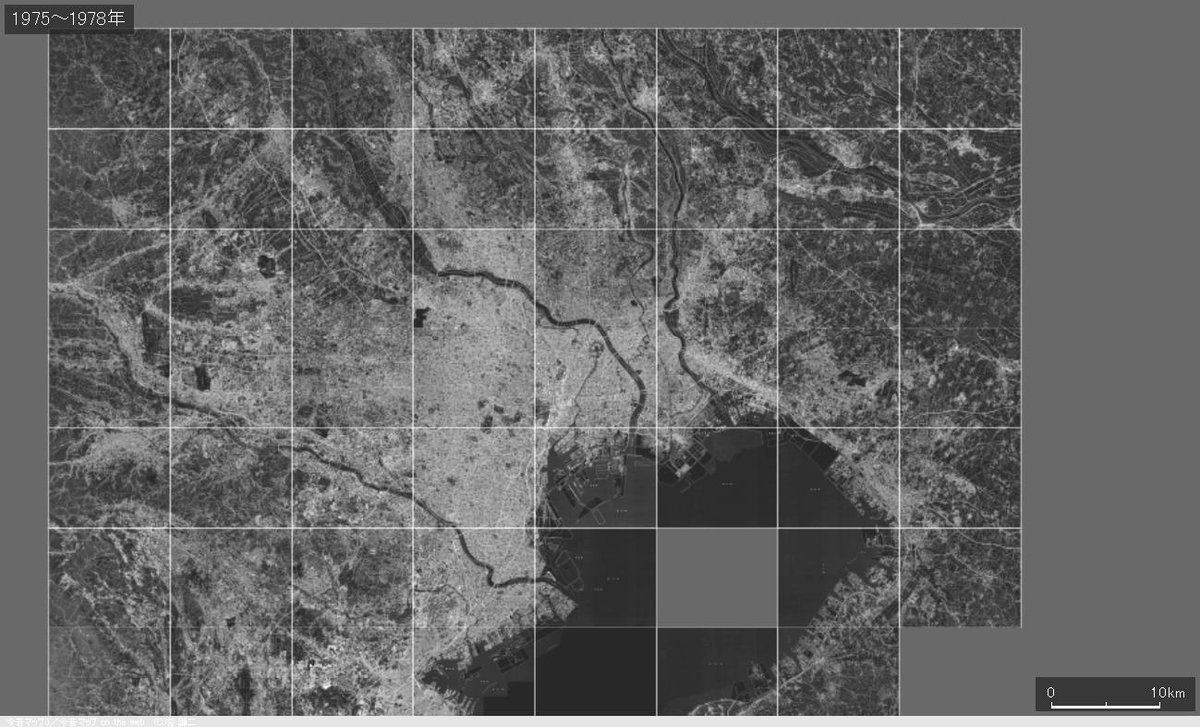 ট ইট র 谷謙二 Tani Kenji 空中写真かと思ったが 今昔マップの地図を反転してるのか 地図も白黒反転させると衛星画像のようになる