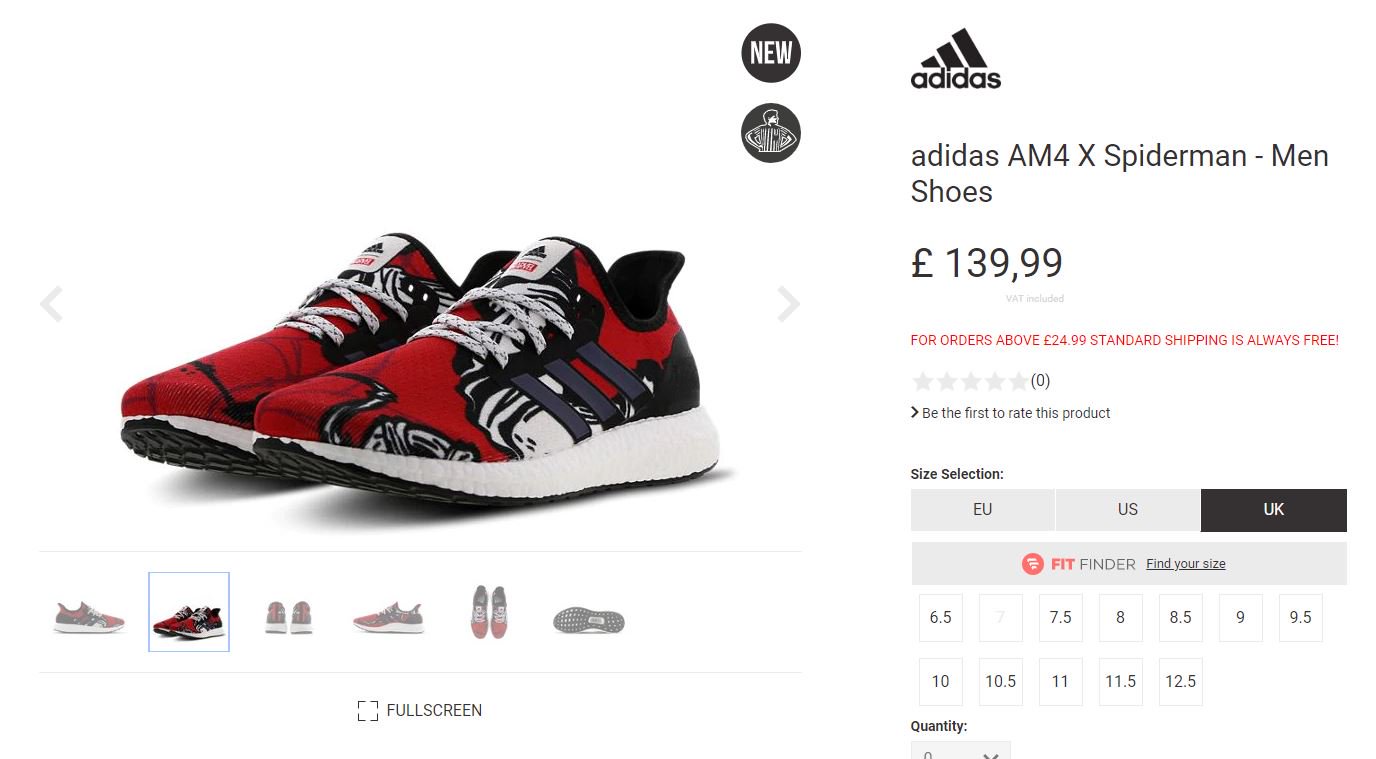 Adidas clearance am4 spiderman