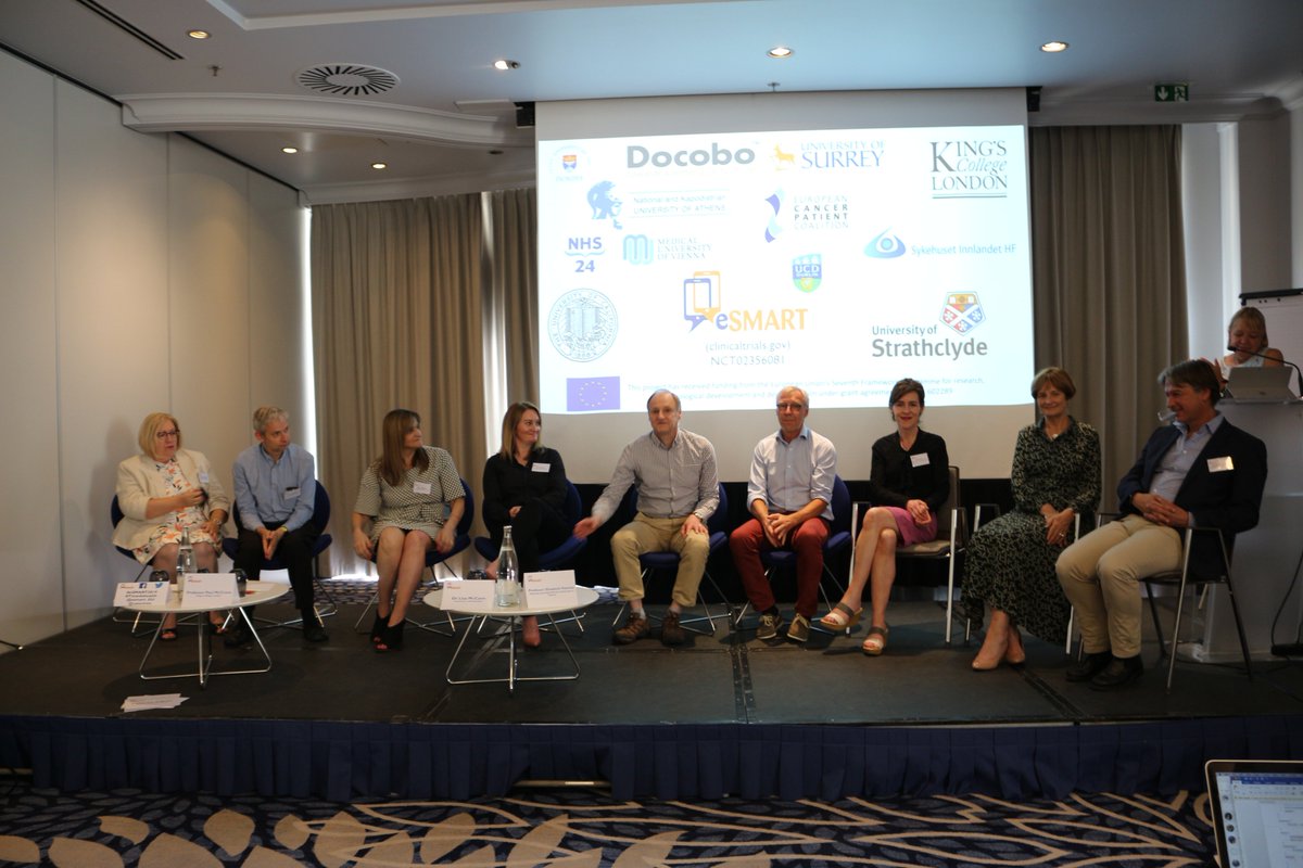 united4cancer's tweet photo. A big thanks to our wonderful speakers &amp; a special thanks to the inventor of the @esmart_eu technology, Nora Kearney:"Today is not the finish line, it is really just the beginning of what comes next. #Technology can be a revolution for #healthcare like it is in other sectors" https://t.co/f0IrMjfuyx
