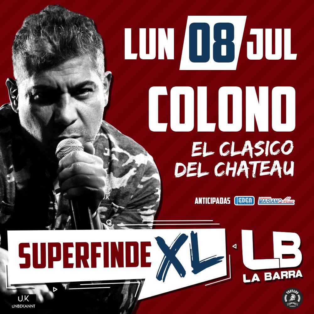 labarraoficial's tweet photo. Nunca te alegró tanto un lunes 🤩🤩🤩
💥PORQUE HOY VAMOS AL COLONO💥
Barrabaleando en el Chateau 🥳🥳🥳
#VisperaDeFeriado

🎟 Anticipadas en Eden y Mariano Max https://t.co/t1NHlQSS9u