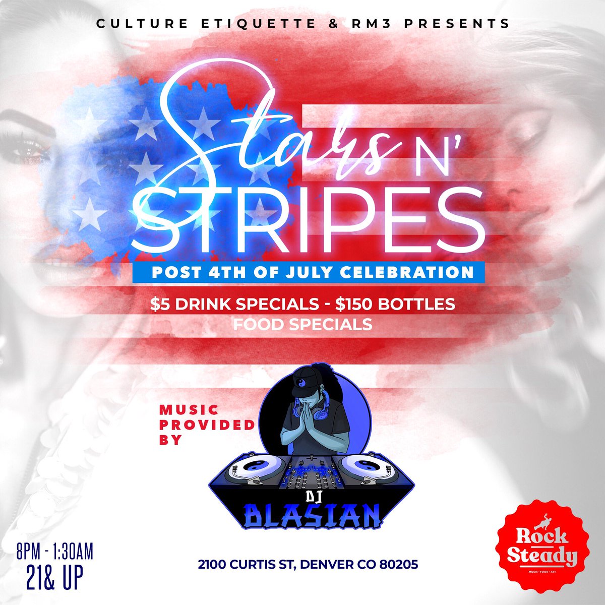 DJBlasian_'s tweet image. Tonight! I’m in the mix at Rocksteady! Slide thru! Drink, food and bottles specials all night! Let’s vibe!  @rm3colorado #DenverTwitter #BlasianInTheBuilding 🐉