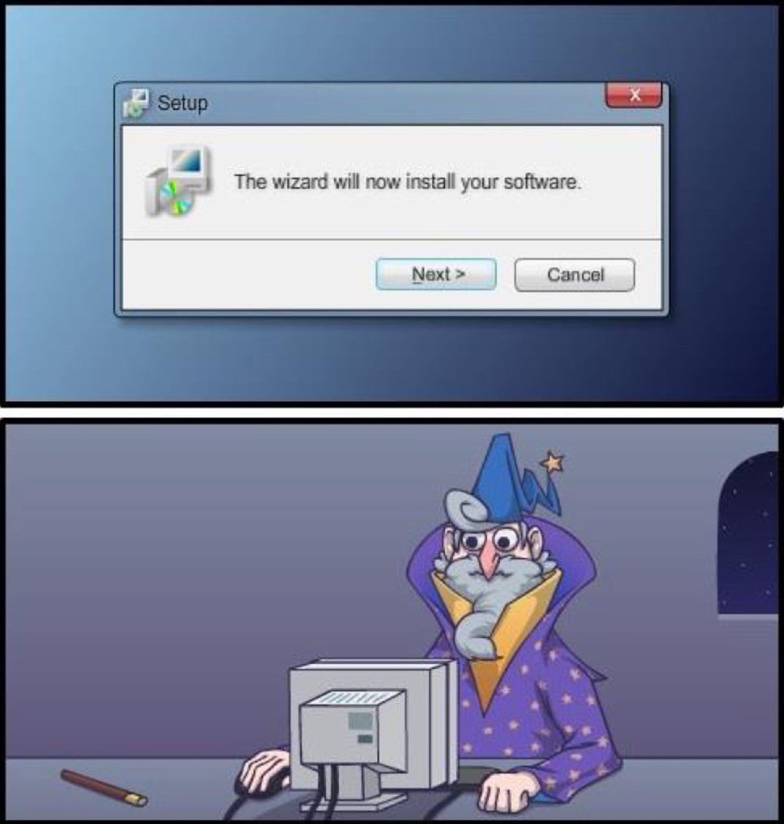 ITMHouse's tweet photo. Thank you, wizard!

#itmhouse #it_humor #friday #toronto #canada #ontario #development #humor #web #ontario #Developer #wizard https://t.co/bDy9aIIMwa