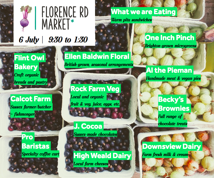 Solid crew tomorrow: Warm pita with duck breast for lunch, <a href="/JCocoaChocolate/">J.Cocoa</a>’s first day with us, Ellen’s flowers, these <a href="/RockFarmVeg/">Rock Farm</a> berries, the very cool Brighton-grown microgreens and a super-juicy <a href="/ProBaristas/">Speciality Baristas</a> coffee, PLUS: