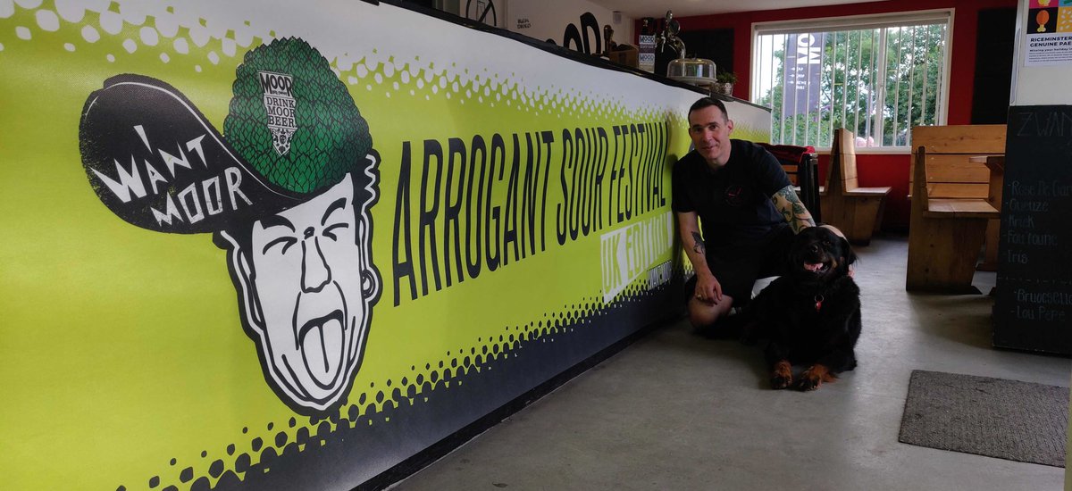drinkmoorbeer's tweet photo. Getting ready for next weekend. Baz was all paws on deck. @ArrogantSour https://t.co/fDzvHwRrK0