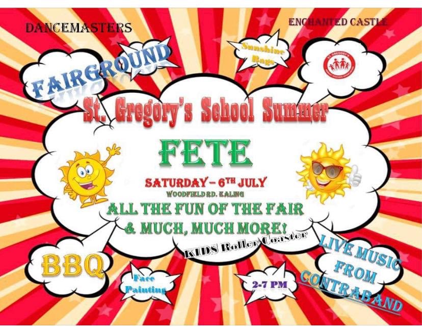 St. Gregory’s school fete is on tomorrow afternoon. #schoolfete #pitshanger #ealing #community #summer #school
