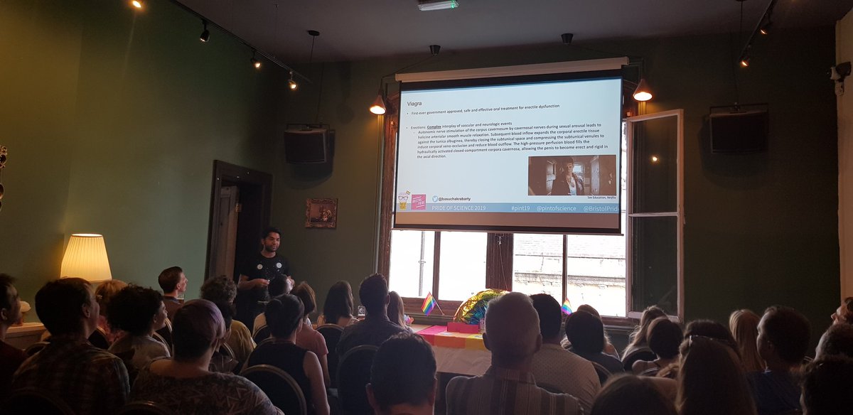 BristolPride's tweet photo. @basuchakrabarty on the surprising possibilities of Viagra for treating bladder disorders #LGBTSTEMDay https://t.co/d1Lb4Sssdq