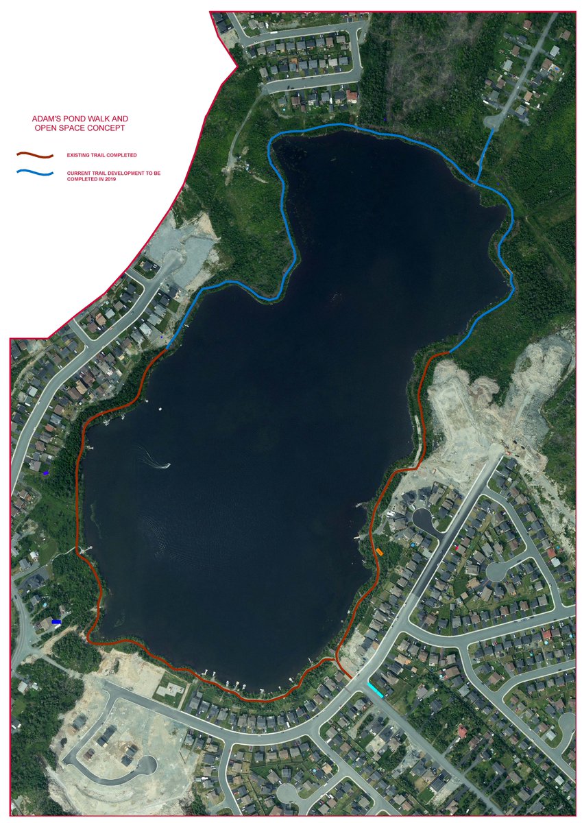 Work will begin on the Adams Pond Trail the week of July 8, 2019. This work will be to complete the final section of the trail. The existing trail will be open to users with barricades placed at the construction area. Full details:  paradise.ca/roads