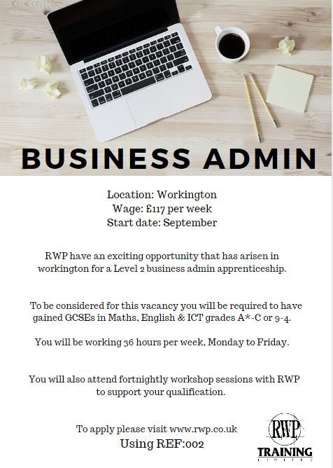rwptraining's tweet photo. A Fantastic Business Admin Apprenticeship Opportunity has arisen at a Primary School in Workington.
Apply Now!
https://t.co/tt0vwYGxoP
#Apprenticeship #apprenticeships #vacancy #workington #Cumbria #rwptraining https://t.co/WKiljdQE3g