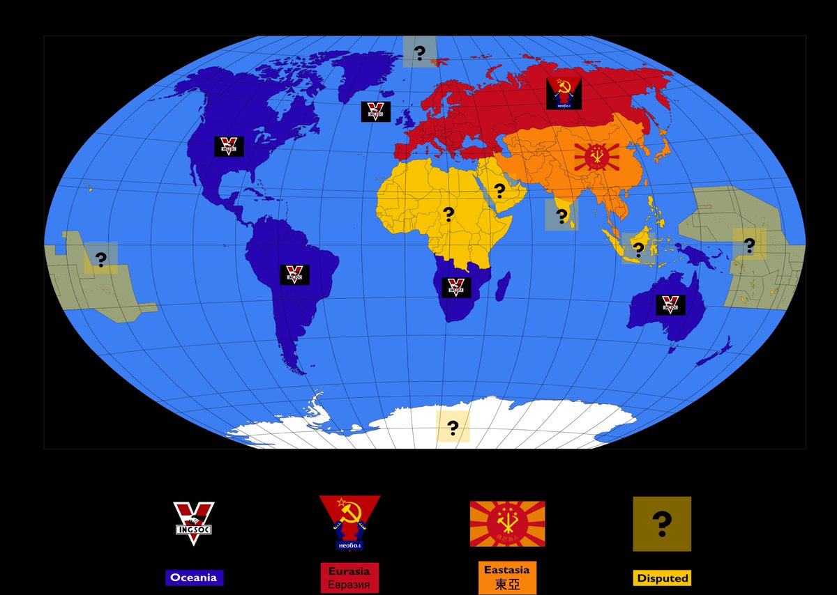 1984 George Orwell Map