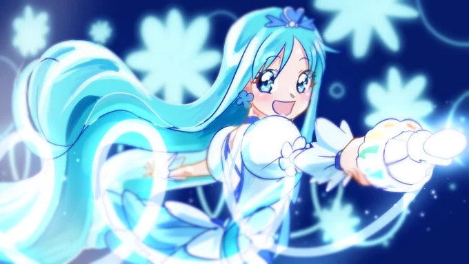 #プリキュア版深夜の真剣お絵描き60分一本勝負
このくるくるが好きです 