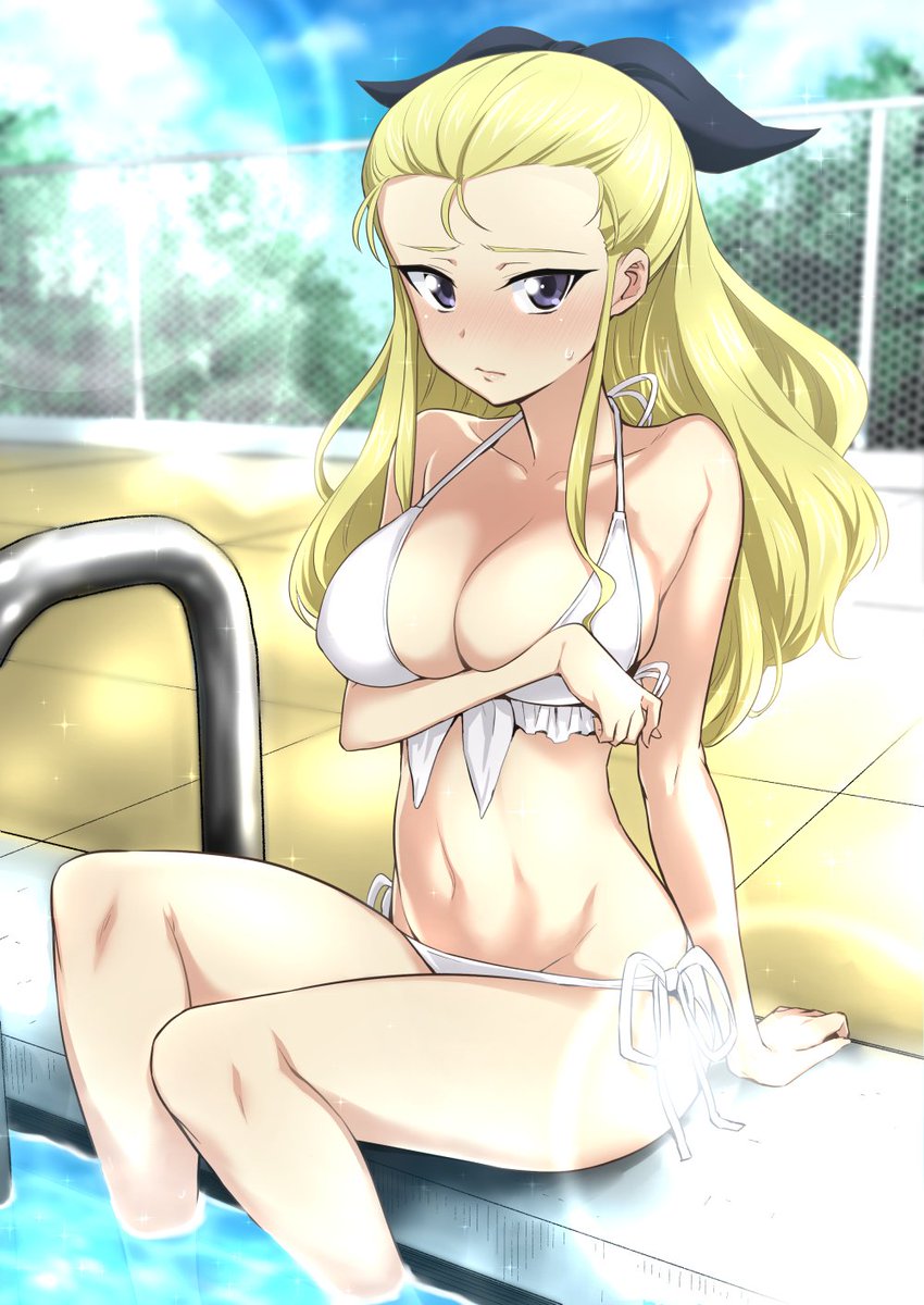 安藤(ガルパン) ,押田(ガルパン) 「いつも隊長ズなので今回は副隊長ズで(過去絵ですが) #ビキニの日 」|GUY(中平凱)のイラスト