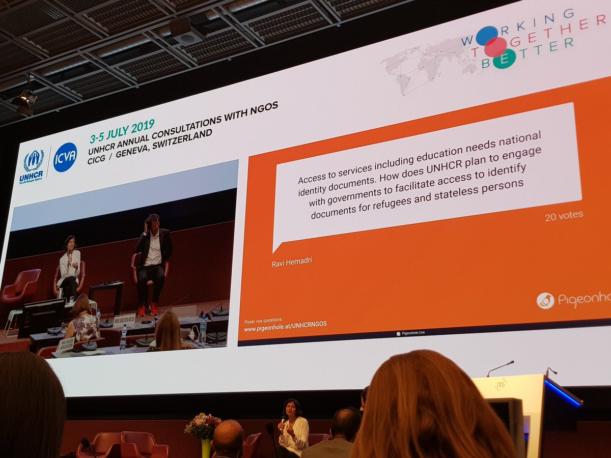 MarieGS_88's tweet photo. @Refugees addresses questions on NGO and refugee participation at the Global #RefugeeForum #UNHCRNGOs @UNHCRPartners https://t.co/LuLgjJXEPu