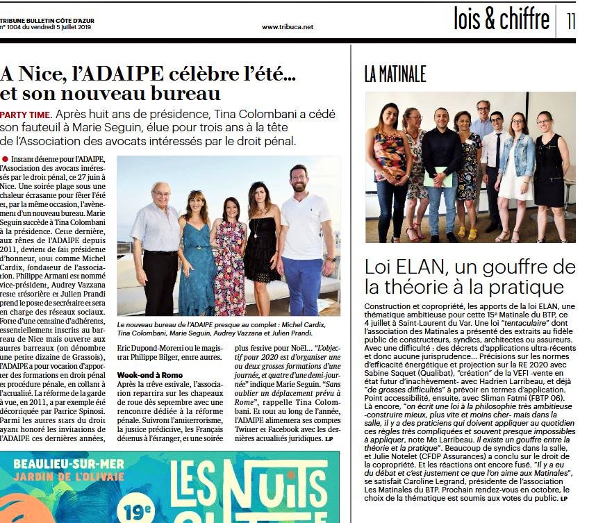 clegrand12's tweet photo. Un bel article dans la Tribune sur notre 15eme matinale du BTP @Cfdp_Assurances @HadriLrb @FBTP06 @Qualibat https://t.co/t0OuM9zbeK