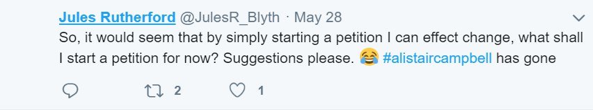 TheRedRoar's tweet photo. NEW: Labour's new head of membership Jules Rutherford founded a petition to expel Alastair Campbell from the party. https://t.co/to5TMtY5Rz https://t.co/90MUrbZ6vD