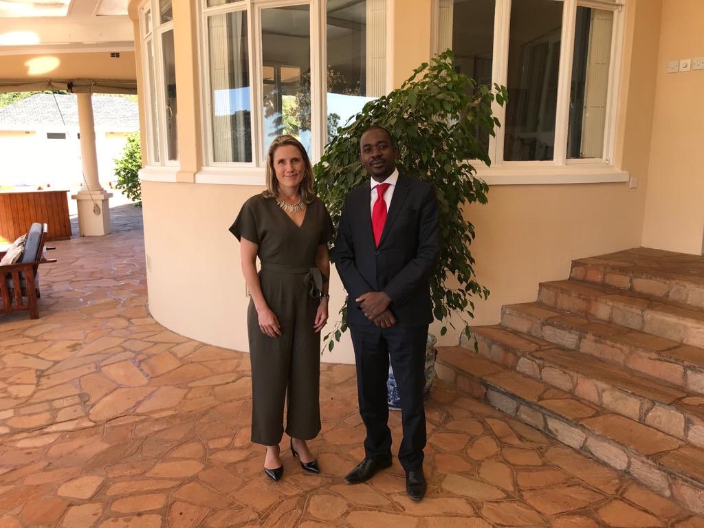 HMAMelanieR's tweet photo. Pleased to continue the conversation with @nelsonchamisa today. https://t.co/HYguiymYf8