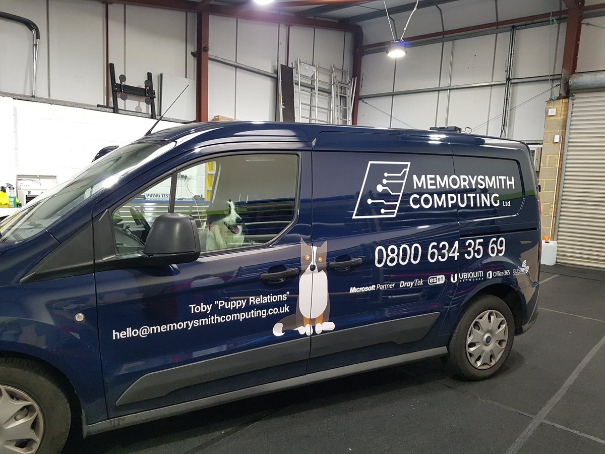 LeaCLEAR_Signs's tweet photo. May we introduce you to "Phil - The Tech Wizard" and "Toby - In Puppy Relations" from Memory Smith Computing, Verwood.
Eye catching vehicle graphics are a sure fired way of getting your business noticed!!
https://t.co/3NT1plTtjm 01202 982 317 https://t.co/Ucyo0Hv5El