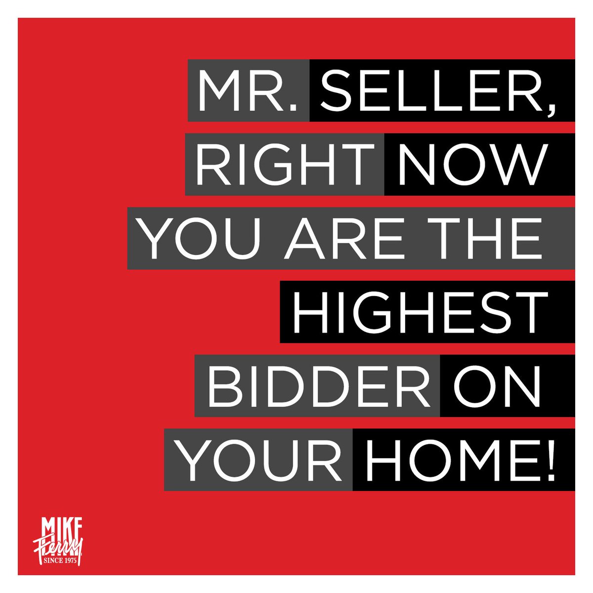 MikeFerryOrg's tweet image. We have returned to a normal market. The days of multiple over-market offers are behind us, but it will take some time for seller expectations to catch up to that reality.

Don&apos;t be afraid to say, &quot;Mr. Seller, right now you are the highest bidder on your home!&quot;

#FiscalFriday