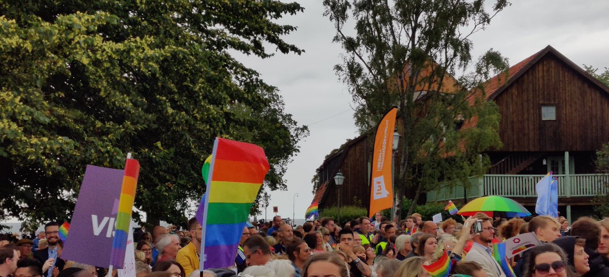 RasmusLDjerf's tweet photo. Mångfald för alla, rasismen ska falla #almedalen #flerunga #mångfaldsparaden https://t.co/2mal3OMkKP