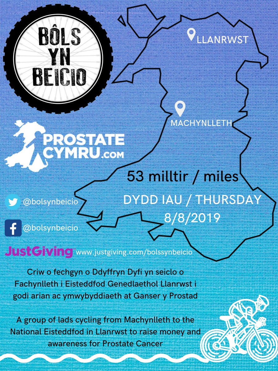 I rhoi cyfraniad / To donate 
justgiving.com/fundraising/bo… …
#bolsynbeicio <a href="/ProstateCymru/">Prostate Cymru</a> #yagym