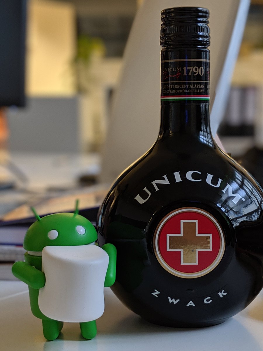 vishna's tweet photo. Today @EyeEm got a spontaneous visit by @HHaandr and Krisztián from @bitrise - me and @DarioPenic bumped into them during lunch time. Bitrise is a CI/CD which we've been joyfully using for a while now 😎 They left us a little Hungarian treat. Köszönöm and egészségére! https://t.co/eoWeKzSOpG