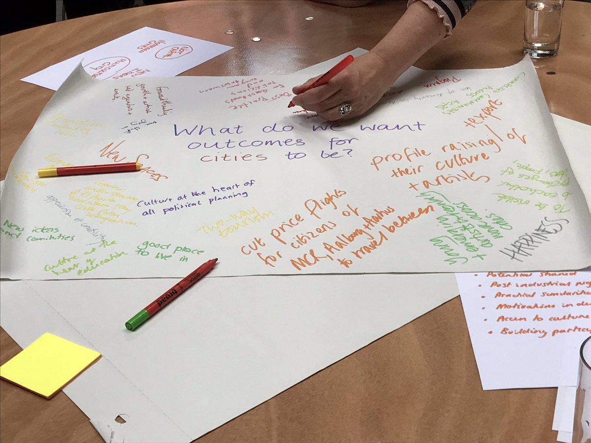 CaitlinEGleeson's tweet photo. Had a lovely time this morning delivering a workshop on cultural partnership with people from Manchester, Aarhus and Aarlborg arts orgs. There were some fascinating ideas and conversations, thanks for having me! @McrCulturePship @CreativeExperts https://t.co/LsuVWz4dwg