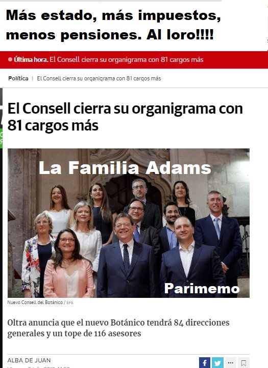 pablomesones's tweet photo. En concreto, el nuevo Botánico dispara de los 56 actuales a 84 el número de direcciones generales y de los 74 actuales asesores a un total de 116. #ElBotanic #DespilfarroValencia #EldineroNoesDeNadie
https://t.co/awA1pOwi2H https://t.co/kOe8GHWp5C