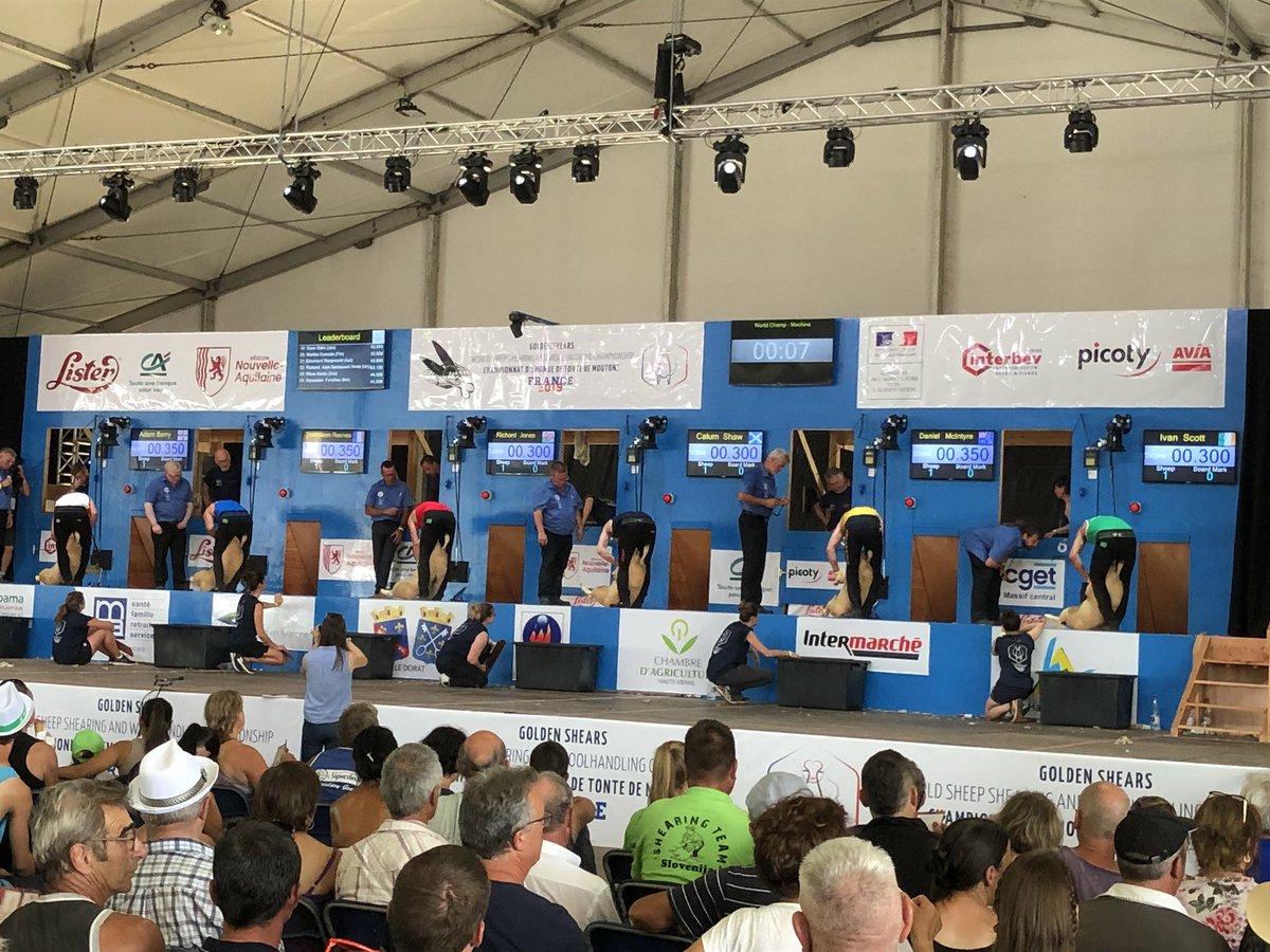 Well done to Ivan Scott &amp; Denis O’Sullivan in the world shearing championships, seriously impressive shearing &amp; result.