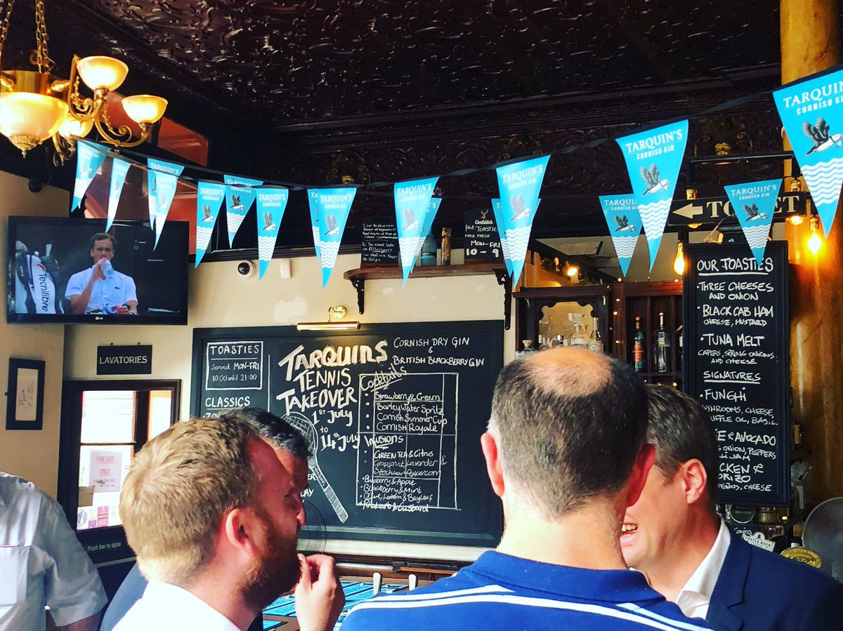 We’ve got <a href="/tarquinsgin/">TARQUIN'S GIN</a> ✅
We’ve got live tennis 🎾✅ 
Try one of our <a href="/Wimbledon/">Wimbledon</a> themed cocktails while they’re still available! 

#ginpalace #victorianstyle #citypub #ginoclock #wimbledon #tarquins