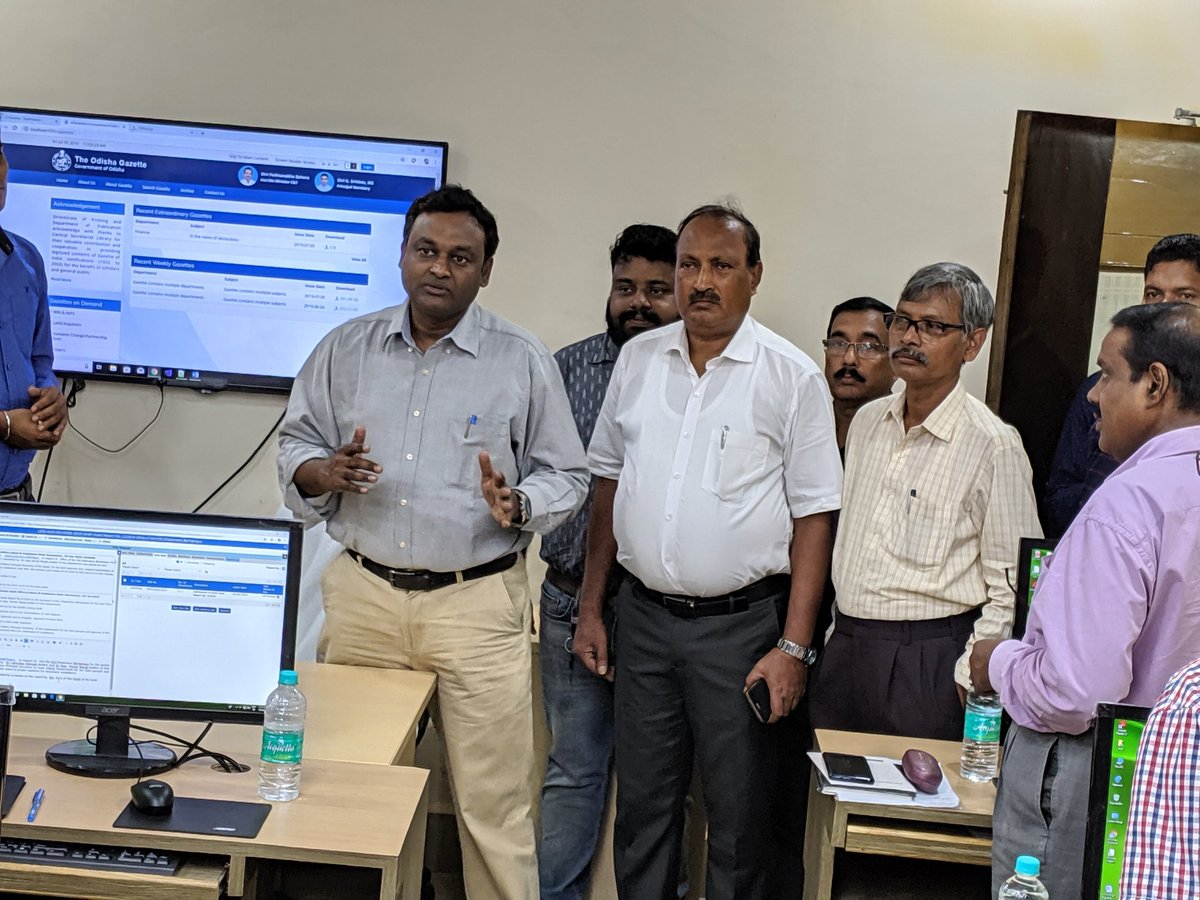 OdishaGovtPress's tweet photo. 1st Training on pilot mode of Odisha e-Gazette system was imparted to officials of @rdmodisha  @LESIOdisha @FdOdisha #FS&amp;CW @HUDDeptOdisha
 @CTOdisha  successfully.#DigitalOdisha #5T https://t.co/I0pWL9UaRP