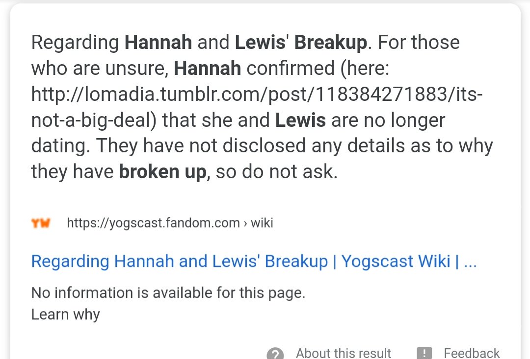 Lewis dating Hannah yogscastNoorse Amerikaanse dating site