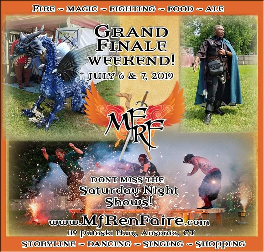 Grand Finale Weekend!!
Saturday night there will be a crazy, over the top, death defying fire stunt that you will NOT want to miss!
Come spend finale weekend with us!! 
mfrenfaire.com
#mfrf #mfrf2019 #mfrenfaire #renaissancefaire #connecticut