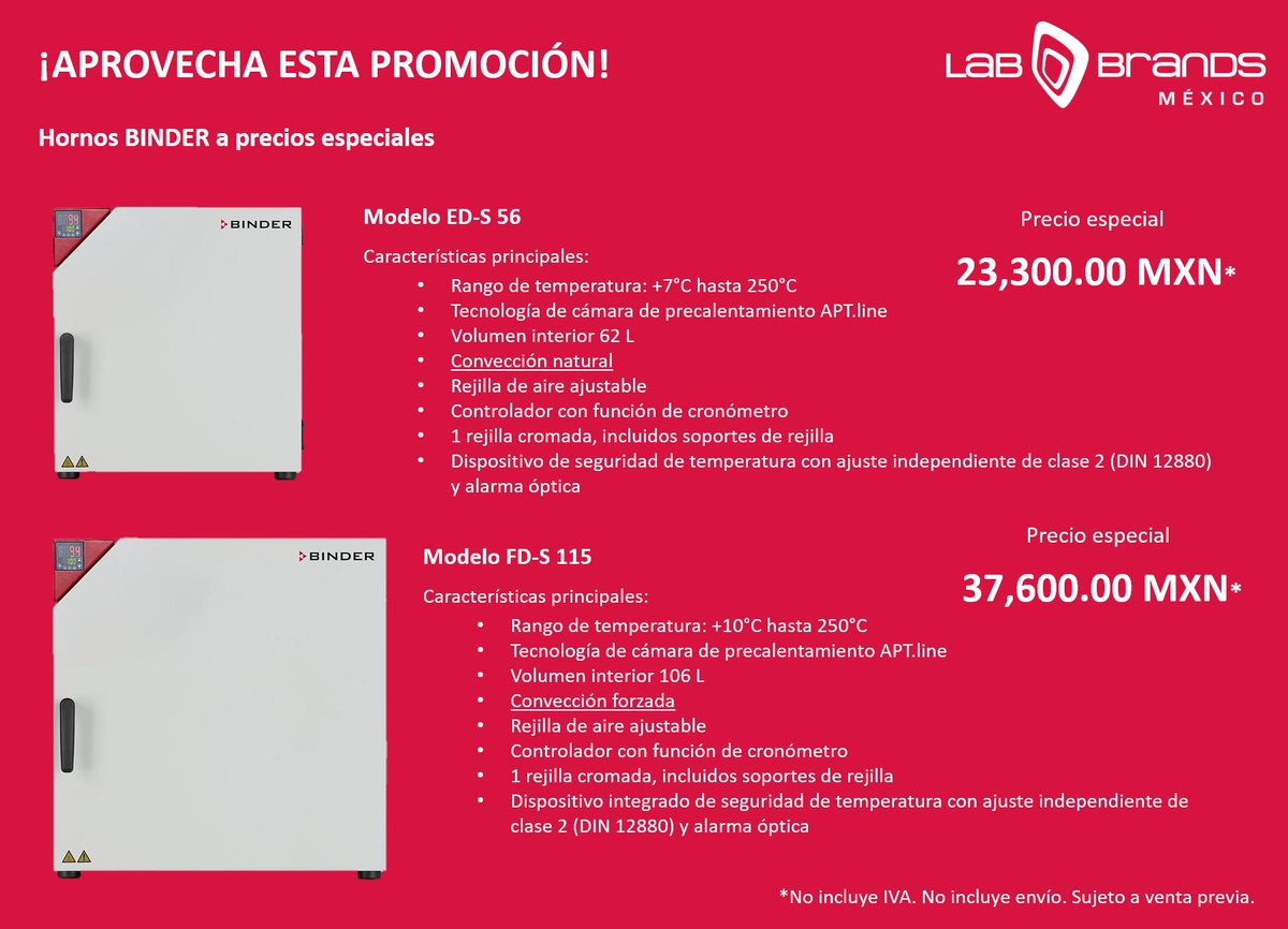 LabBrands's tweet photo. Promociones del mes: #Hornos #BINDER a precios especiales. Consulta las especificaciones de estos equipos dando clic aquí: https://t.co/roKSEr0b7N https://t.co/nQOVNYV5qI
