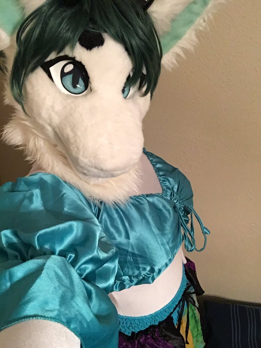 Happy #fursuitfriday y’all! Just wanted to throw on my favorite outfit that I never seem to wear enough, haha! #fursuit #furries #fursuitfandom #dragonfurryfurlife #prettydress