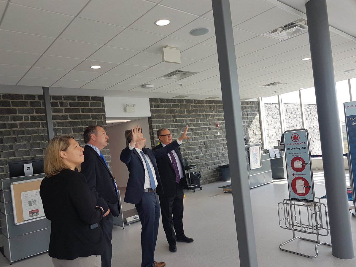 MayorPaterson's tweet photo. Today we celebrated the opening of the expanded #ygk airport! These changes are more than a renovation, it signals where we're headed as a community! This bright, contemporary space truly positions Kingston as smart, leading city! This is just the start of exciting developments! https://t.co/s43up4LbDu