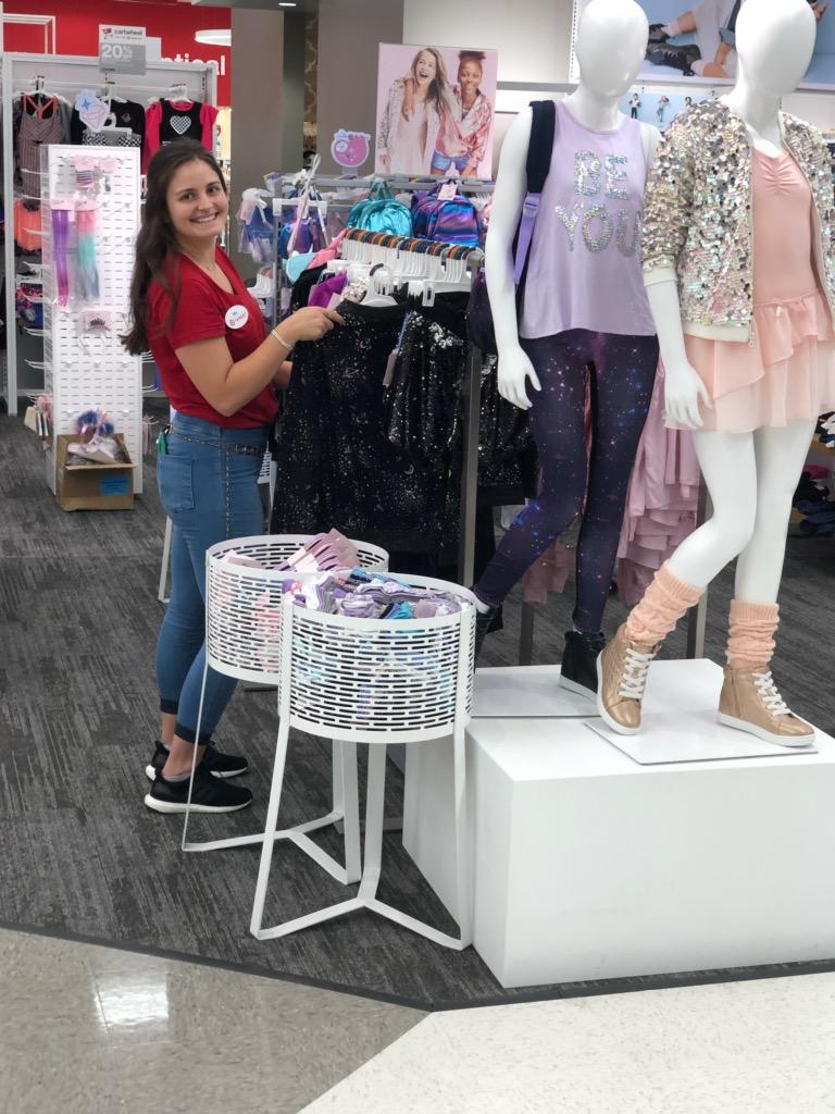 Intern, <a href="/MiaRichker/">Mia Richker</a>, is learning about leadership in the Specialty Sales areas of the store this week! What a great time, since our new More Than Magic brand is coming out in young girls clothes, with beauty and tech accessories to match!!! ❤ #TGTInterns2019 #WeAreTarget #Target