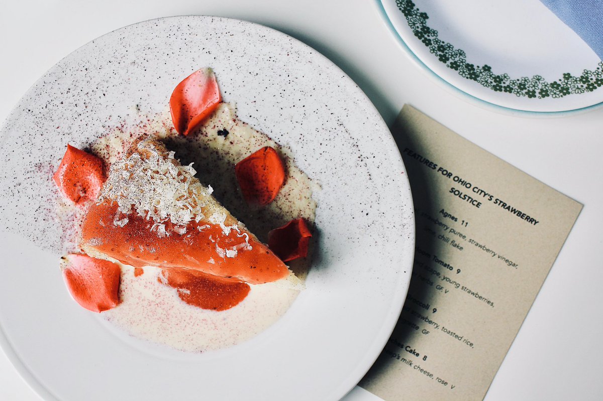 Vanilla Tres Leches Cake | strawberry, goat milk, sheep milk cheese, rose.