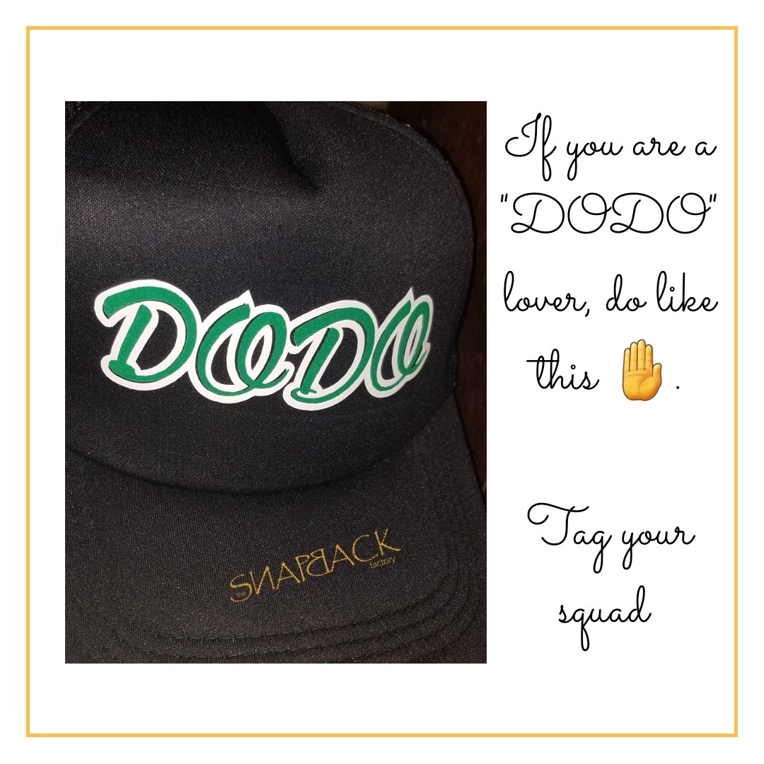 DSnapBackGang's tweet photo. Dodo lovers, gather your gang members and show them this beauty .
#facecapinlagos #customisedsnapback #customizedsnapback #Facecap #snapback #customizedfacecaps #customizedtshirts #customisedfacecaps #customisedtshirts #thesnapbackfactory #thesnapbackfactory https://t.co/GWpR1wZAzQ