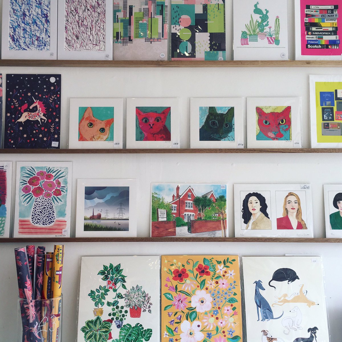 Happy Friday! I’ve refreshed the gallery wall in the shop ready for taking my stuff to <a href="/Craftynolo/">Crafty North Londoner</a> tomorrow! 

If you’re looking for affordable art, please pop down!