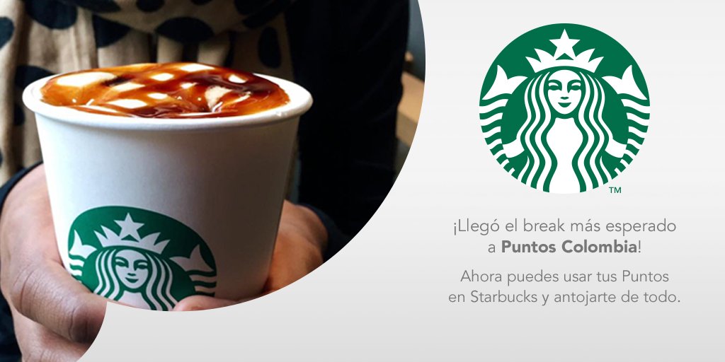 puntoscolombia's tweet photo. ¡Un buen día siempre comienza con un café! ☕ 
Desde ahora, usa Puntos Colombia para disfrutar tu sabor favorito en tu @StarbucksCOL más cercano. 👉 https://t.co/4uiY7wuPXY https://t.co/Y7jdPEKIWr