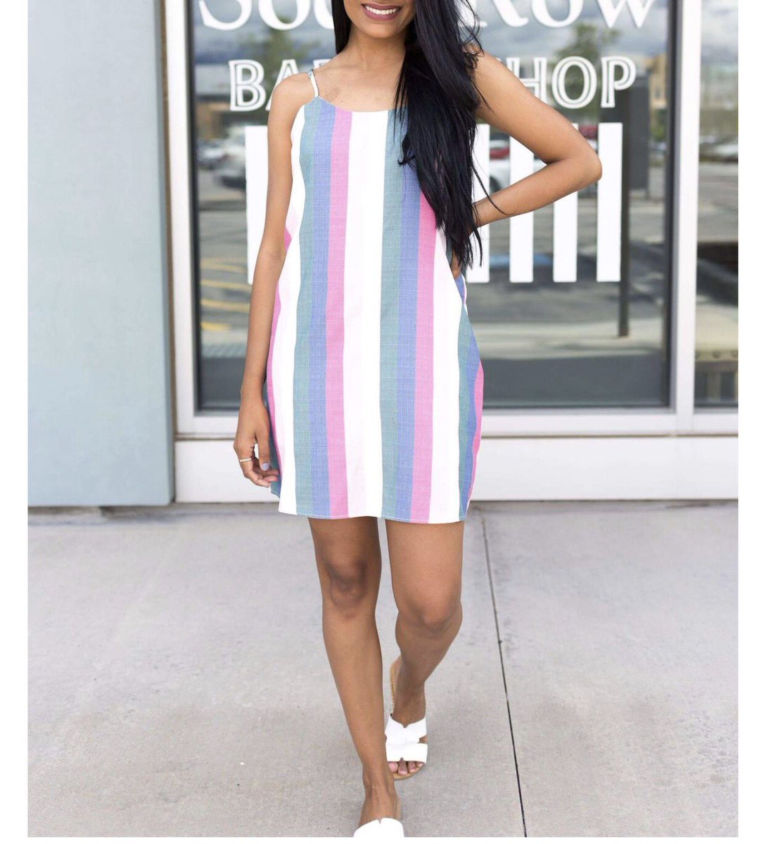 AGlamdiva's tweet photo. Pastel Striped Dress                                    *Only SIZE LARGE available* Lined Material NO STRETCH 🚨#shoponline NOW🚨 https://t.co/CiJ1KVDsvT #onlineboutique #onlineshopping #onlineshop #Fashion #glam https://t.co/9tTQLLK71t