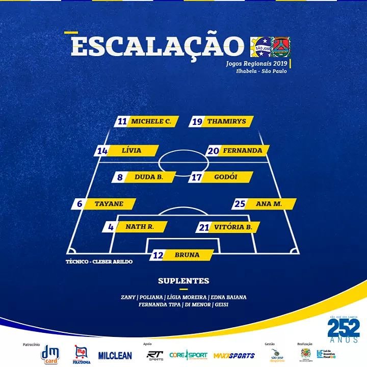 saojoseecfem's tweet photo. SÃO JOSÉ ESCALADO! Confira o time que enfrentará a equipe de Paraibuna. #VaiSãoJosé
#MeninasdaÁguia #DMCard #MercadinhoPiratininga #Milclean #RTSports #CoreSportFisioterapia #MaxxSports #JogosRegionais #FutebolFeminino #FemininoBR #SempreJogamos https://t.co/DHLWsDLYIL
