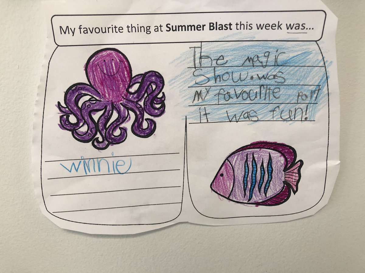 MsMeganMcCann's tweet photo. What was your child’s favourite part of #CampBlast this week? “My favourite part was stirring the cupcakes all together” #Teamwork @WellingtonCath #WhatWCDSBDoes #SummerLearning https://t.co/ZTS8FxwiLr