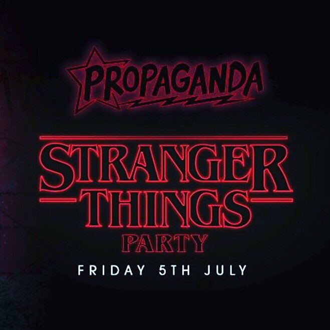 Join us as we celebrate the return of <a href="/Stranger_Things/">stranger things</a> 🎉! As well as the classics, expect an evening of ‘80s bangers 🎶, Raybans 🕶 and huge hair! PLUS come dressed as your favourite character or 80s icon, to win fantastic prizes 🎁✨BOOK NOW (link in bio) ✨#StrangersThings3