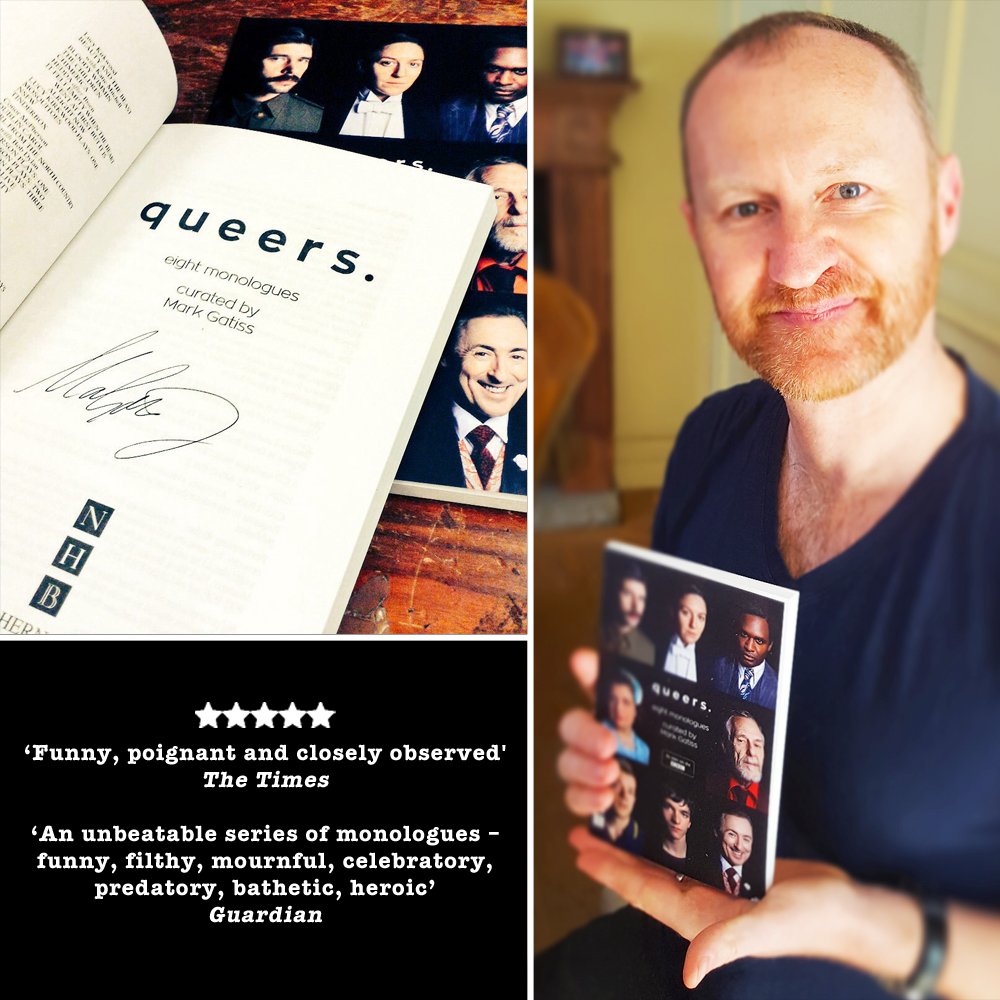 NickHernBooks's tweet photo. To celebrate #PrideinLondon this weekend, we're giving away a copy of Queers SIGNED by curator/co-writer Mark Gatiss!

This collection of monologues charts a century of evolving social attitudes &amp; political milestones in UK gay history. Retweet &amp; follow to enter, ends 8/7. #Pride https://t.co/w3iu8MtFmL