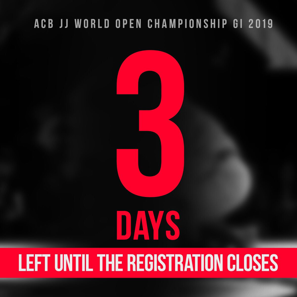 acbjiujitsu's tweet photo. 🔔Only 3 days left before the registration for the World Championship is closed
🏆ACB JJ WORLD OPEN CHAMPIONSIP GI 2019 
☑Three are over 1400 participants registered at this moment.
The link: https://t.co/Inf5lBLbva https://t.co/hlGNF3uVEo
