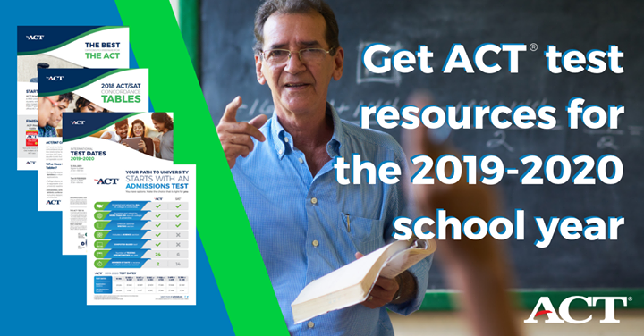 TheACTGlobal's tweet photo. Get your 2019-2020 #ACT test date poster, along with handouts and other materials, in time for the upcoming school year! The link below contains free materials for you to download. https://t.co/imTCfInPZw https://t.co/EVTsliZzel