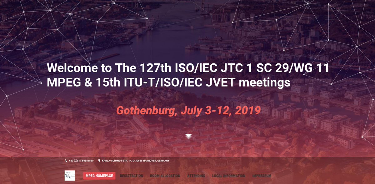Heading to #MPEG127 in Gothenburg. Exciting times to work on media: VVC, EVC, PCC, NBMP, LCEVC, Neural Networks Compression, DASH, CMAF and more...Ready to boost your #5G video services?