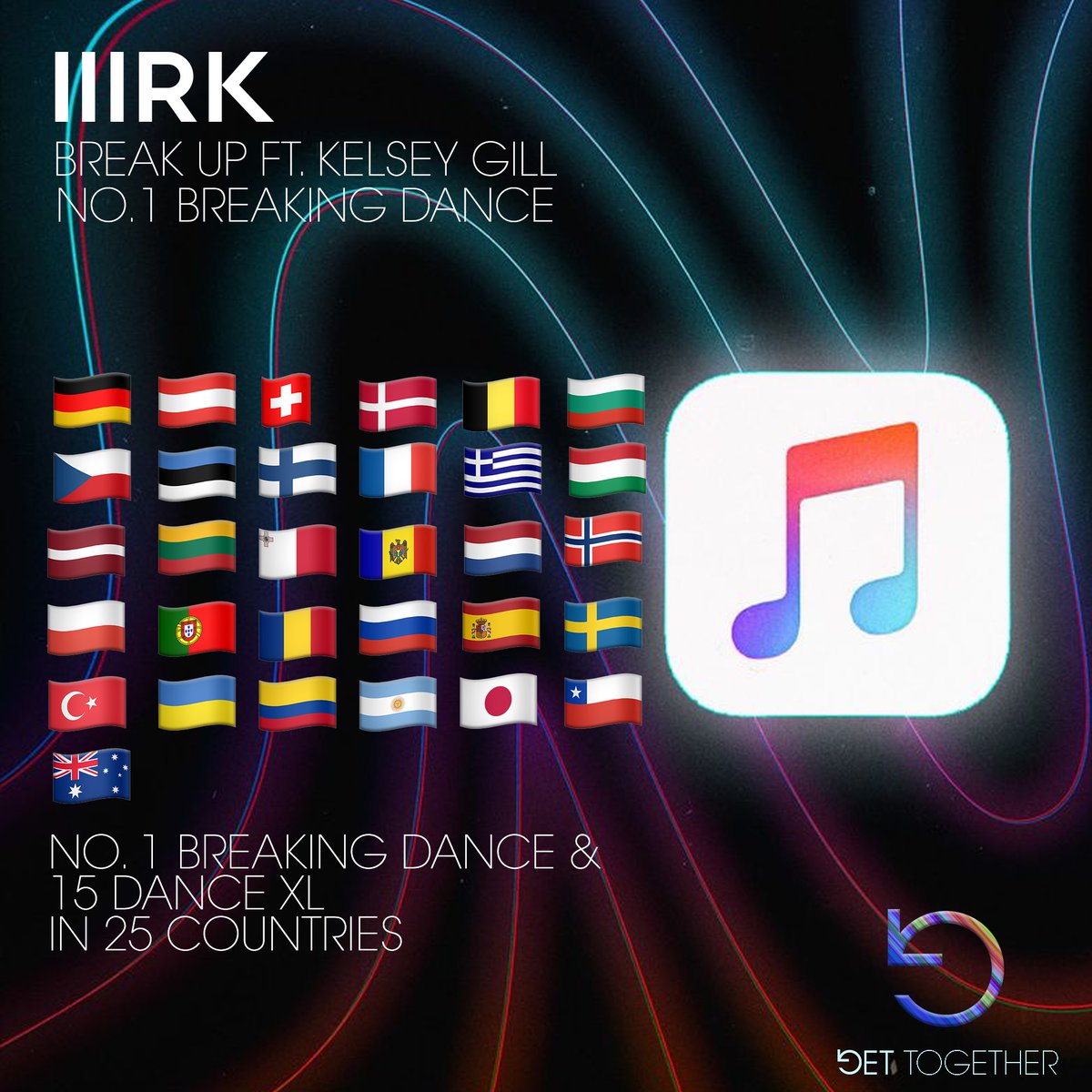 Great day for having a No.1 Breaking Dance &amp; 15 DanceXL in 25 countries! 🤪🕺🏼💃🔥<a href="/AppleMusic/">Apple Music</a> <a href="/kelseygillll/">KELSEY GILL</a> @gettogetherrecords #breakup