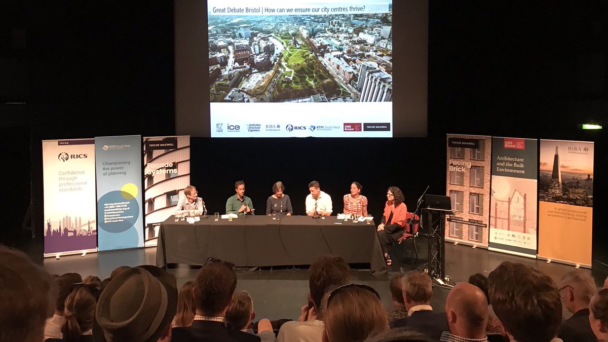 TRBell01's tweet image. Excellent panel discussion on “how can we ensure our city centres thrive” with multi-generational access &amp;amp; climate change being key themes 

Collaborative event, with a powerful voice for change! @RIBA @RICSnews @RTPIPlanners @CIBSE @ICE_engineers @IStructE 

#GreatBristolDebate