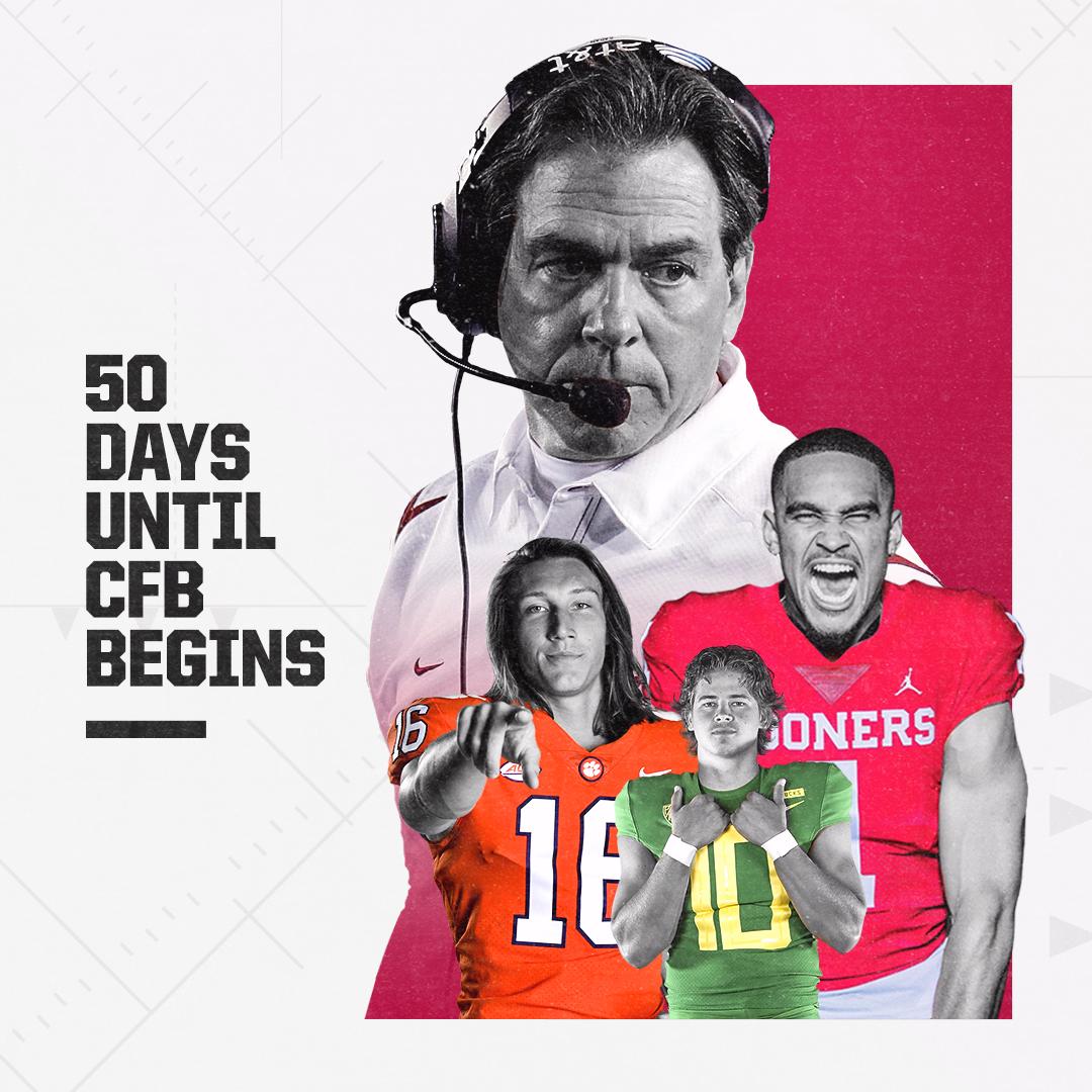 ESPNCFB's tweet photo. WE ARE ONLY 50 DAYS AWAY! https://t.co/I8JoIhm1bw